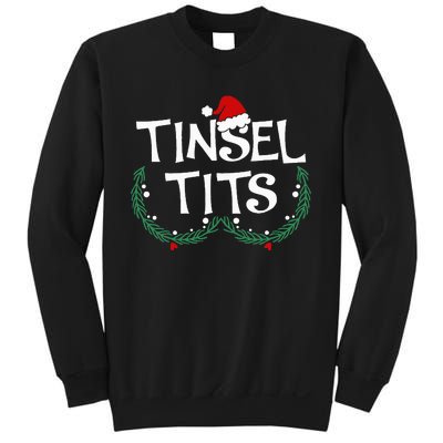 Festive Holiday Matching Couples Sweaters Jingle Balls & Tinsel Sweatshirt