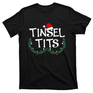 Festive Holiday Matching Couples Sweaters Jingle Balls & Tinsel T-Shirt