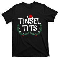 Festive Holiday Matching Couples Sweaters Jingle Balls & Tinsel T-Shirt