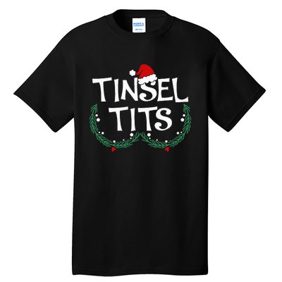 Festive Holiday Matching Couples Sweaters Jingle Balls & Tinsel Tall T-Shirt