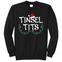 Festive Holiday Matching Couples Sweaters Jingle Balls & Tinsel Tall Sweatshirt