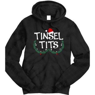 Festive Holiday Matching Couples Sweaters Jingle Balls & Tinsel Tie Dye Hoodie