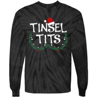 Festive Holiday Matching Couples Sweaters Jingle Balls & Tinsel Tie-Dye Long Sleeve Shirt