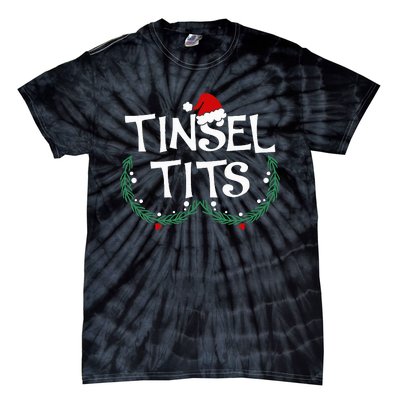 Festive Holiday Matching Couples Sweaters Jingle Balls & Tinsel Tie-Dye T-Shirt