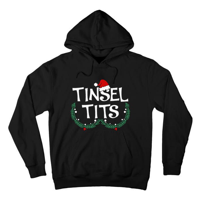 Festive Holiday Matching Couples Sweaters Jingle Balls & Tinsel Tall Hoodie