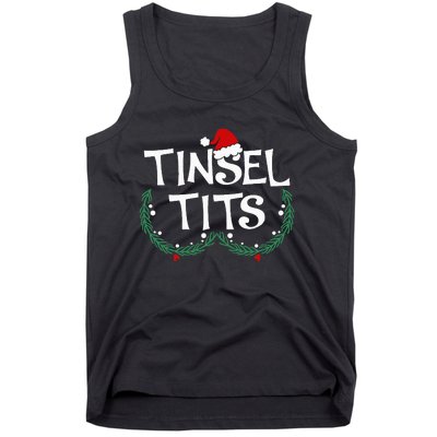 Festive Holiday Matching Couples Sweaters Jingle Balls & Tinsel Tank Top