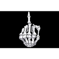 Funny Halloween Middle Finger Skeleton Hand Skull Adult Gift Bumper Sticker