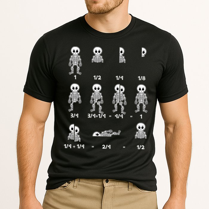 Funny Halloween Math Equations Skeletons Cooling Performance Crew T-Shirt