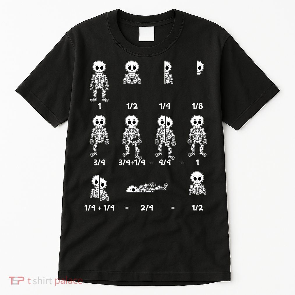 Funny Halloween Math Equations Skeletons Tall T-Shirt