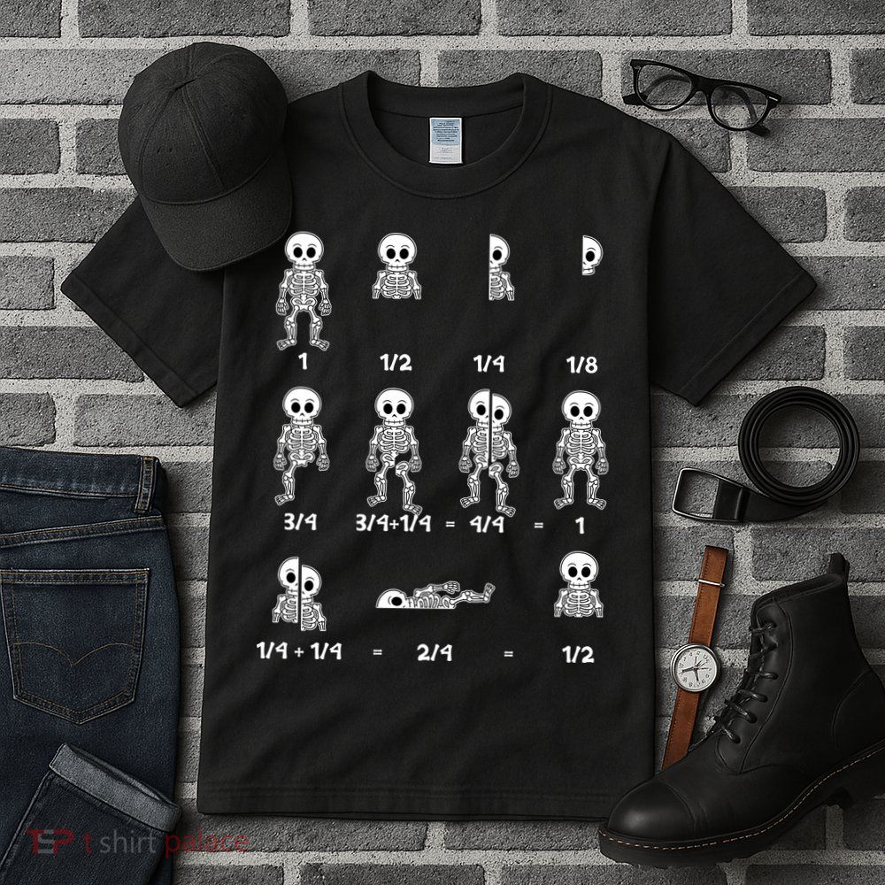 Funny Halloween Math Equations Skeletons Tall T-Shirt