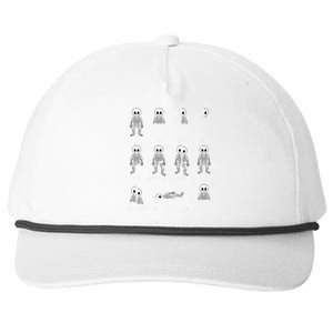 Funny Halloween Math Equations Skeletons Snapback Five-Panel Rope Hat