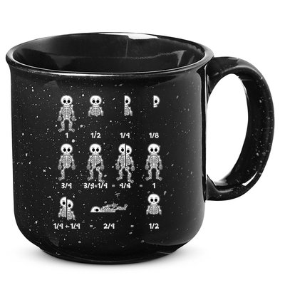 Funny Halloween Math Equations Skeletons 15oz Campfire Ceramic Mug