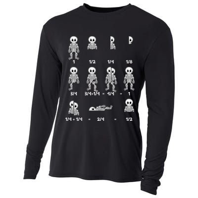 Funny Halloween Math Equations Skeletons Cooling Performance Long Sleeve Crew