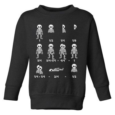 Funny Halloween Math Equations Skeletons Toddler Sweatshirt