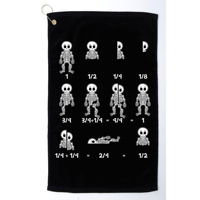 Funny Halloween Math Equations Skeletons Golf Towel