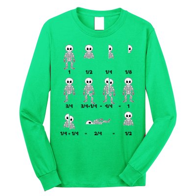 Funny Halloween Math Equations Skeletons Long Sleeve Shirt