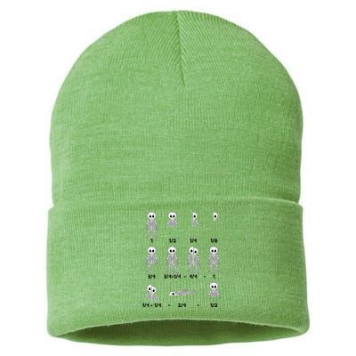 Funny Halloween Math Equations Skeletons Sustainable Knit Beanie