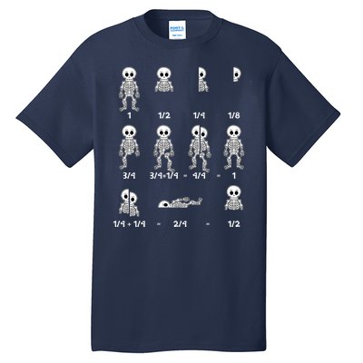 Funny Halloween Math Equations Skeletons Tall T-Shirt