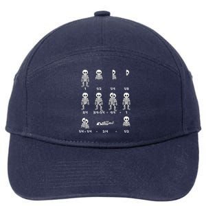 Funny Halloween Math Equations Skeletons 7-Panel Snapback Hat