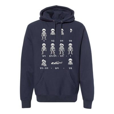 Funny Halloween Math Equations Skeletons Premium Hoodie