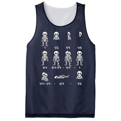 Funny Halloween Math Equations Skeletons Mesh Reversible Basketball Jersey Tank