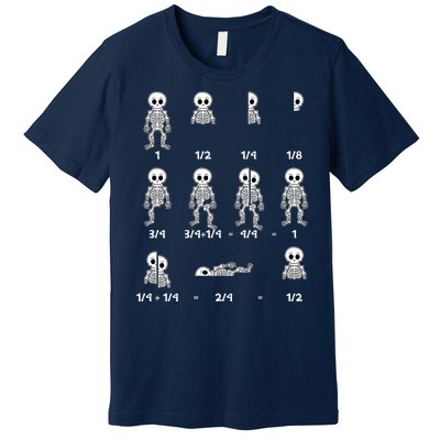 Funny Halloween Math Equations Skeletons Premium T-Shirt