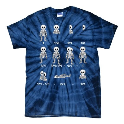 Funny Halloween Math Equations Skeletons Tie-Dye T-Shirt