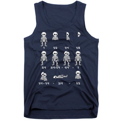 Funny Halloween Math Equations Skeletons Tank Top