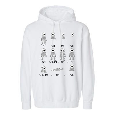 Funny Halloween Math Equations Skeletons Garment-Dyed Fleece Hoodie