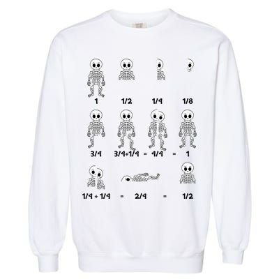 Funny Halloween Math Equations Skeletons Garment-Dyed Sweatshirt