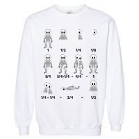 Funny Halloween Math Equations Skeletons Garment-Dyed Sweatshirt