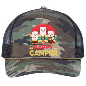 Funny Happy Marshmallow Camper Cute For Kids Women Men Retro Rope Trucker Hat Cap