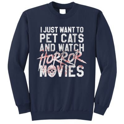 Funny Horror Movie Fan Halloween Cat Lover Gift Sweatshirt