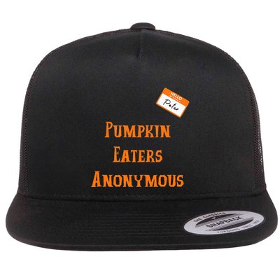 Funny Hello My Name Is Peter Pumpkin Eaters Anonymous Flat Bill Trucker Hat