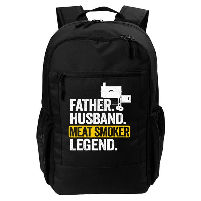 Father Husband Meat Smoker Legend Grilling Dad Meat Smoking Daily Commute Backpack