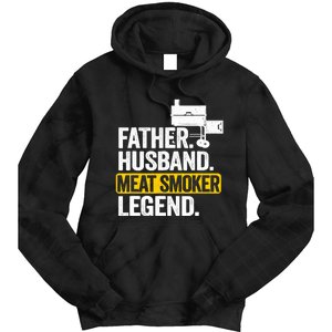 Father Husband Meat Smoker Legend Grilling Dad Meat Smoking Tie Dye Hoodie