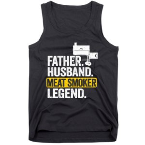 Father Husband Meat Smoker Legend Grilling Dad Meat Smoking Tank Top