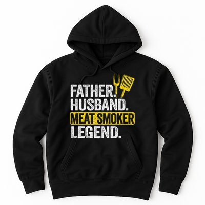 Father Husband Meat Smoker Legend Grilling Dad Meat Smoking Hoodie