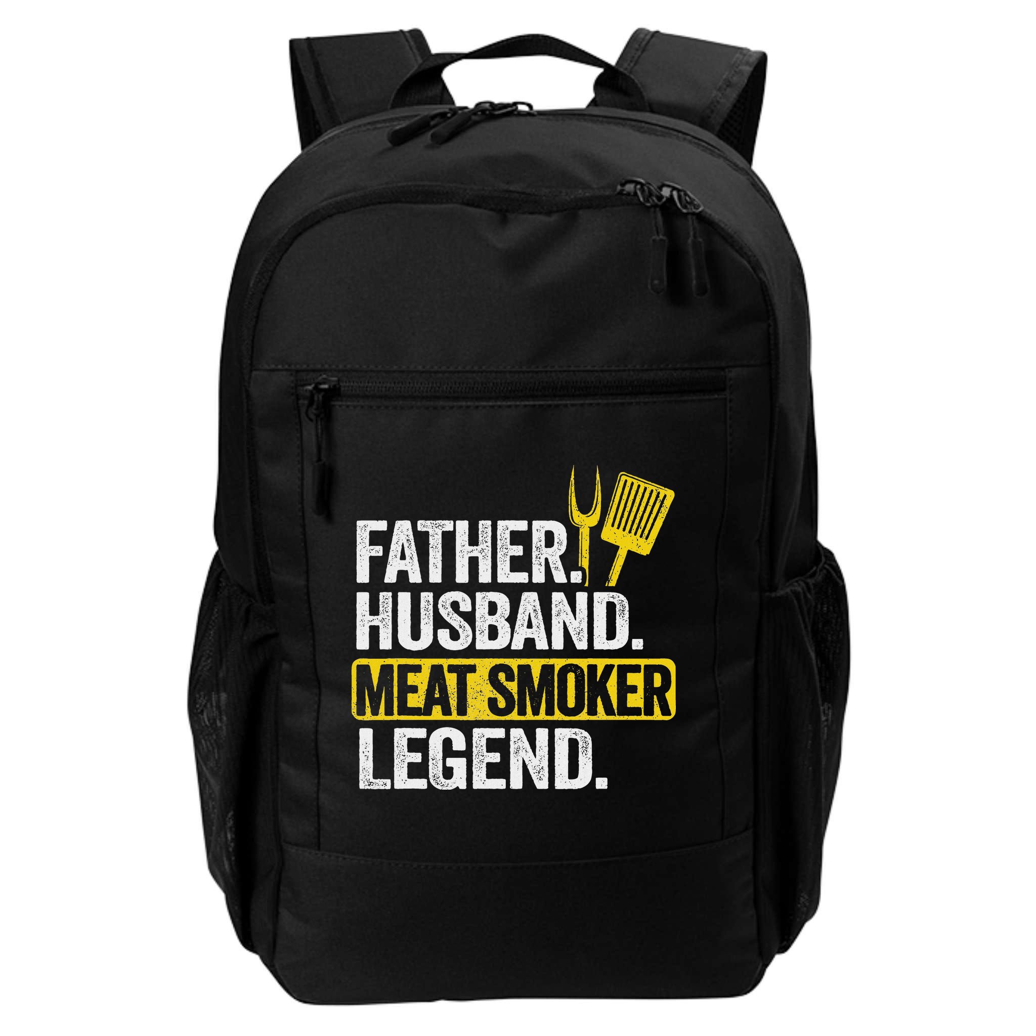 Father Husband Meat Smoker Legend Grilling Dad Meat Smoking Backpack