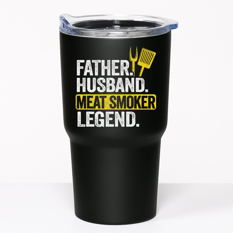 Father Husband Meat Smoker Legend Grilling Dad Meat Smoking Tumbler