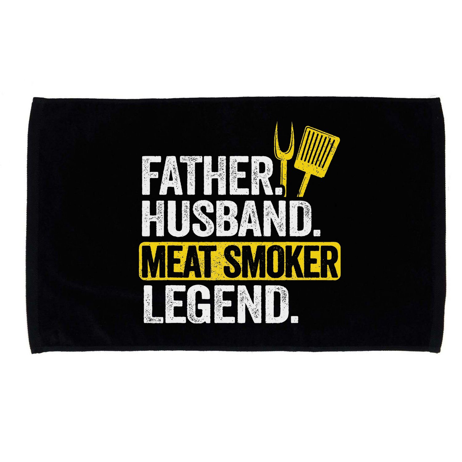 Father Husband Meat Smoker Legend Grilling Dad Meat Smoking Microfiber Hand Towel