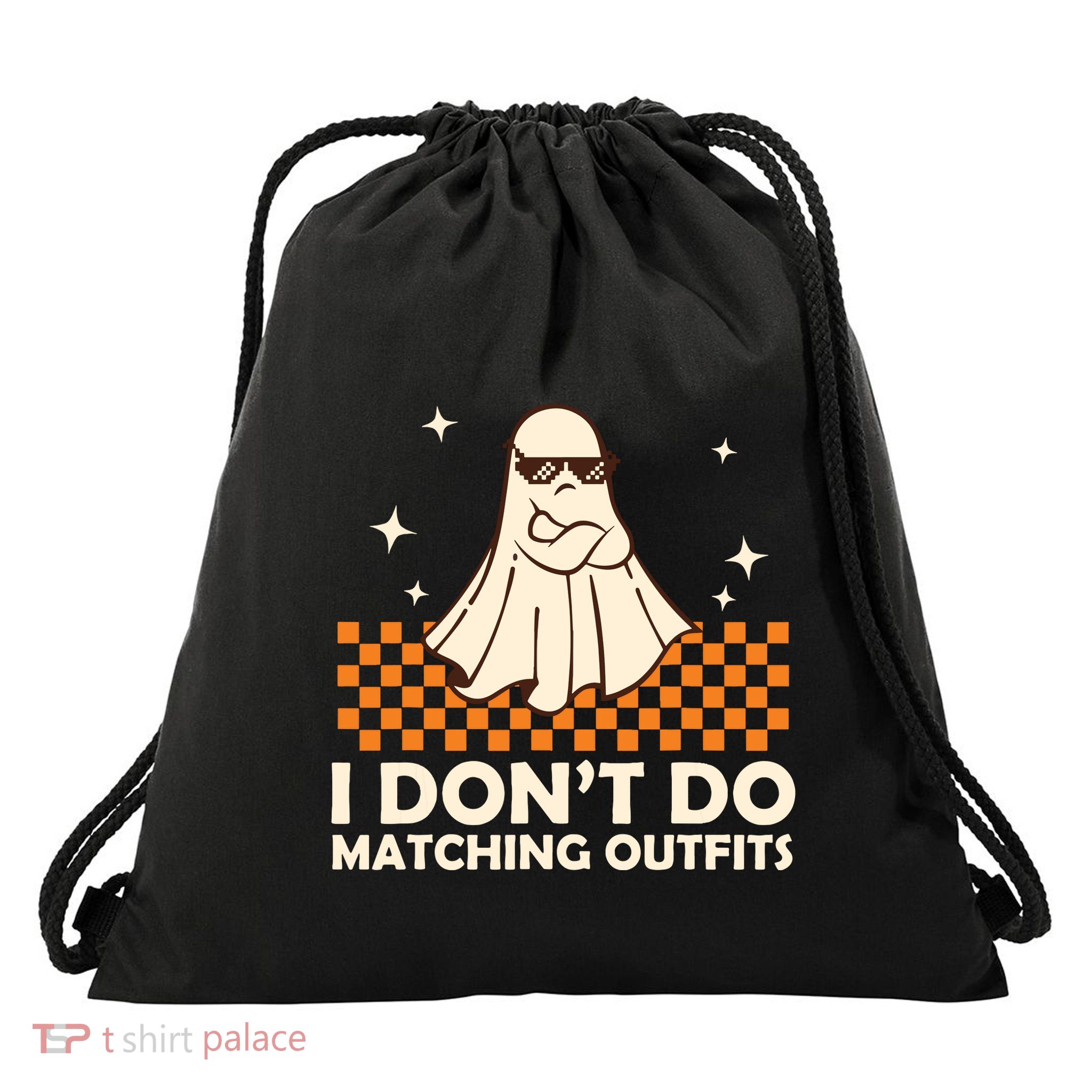 Family Halloween Matching Shirts I DonT Do Matching Outfits Drawstring Bag