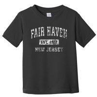 Fair Haven New Jersey Nj Vintage Established Sports Design Toddler T-Shirt