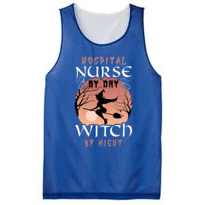 Funny Hospital Nurse By Day Witch By Night Halloween Nurse Gift Mesh Reversible Basketball Jersey Tank