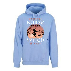 Funny Hospital Nurse By Day Witch By Night Halloween Nurse Gift Unisex Surf Hoodie