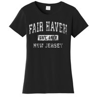 Fair Haven New Jersey Nj Vintage Established Sports Design Women's T-Shirt