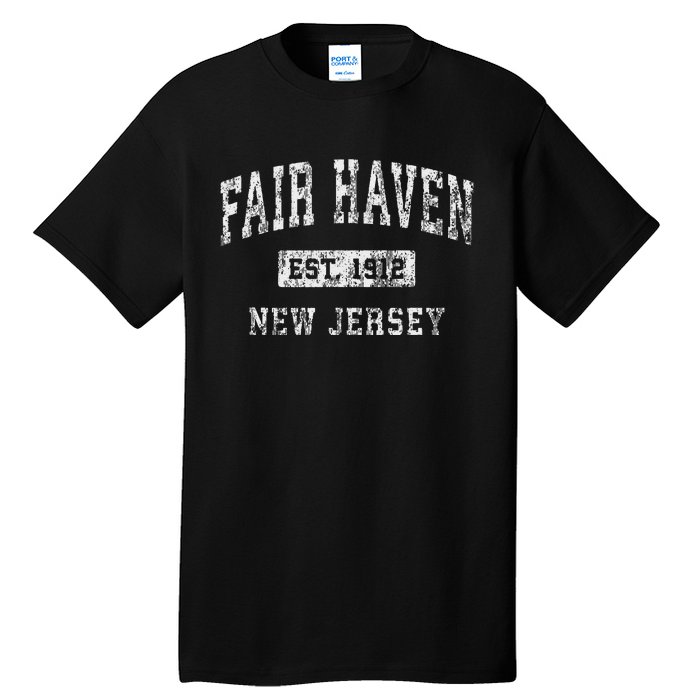 Fair Haven New Jersey Nj Vintage Established Sports Design Tall T-Shirt