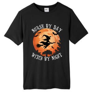 Funny Halloween Nurse By Day Witch By Night Nurse Gift Tall Fusion ChromaSoft Performance T-Shirt