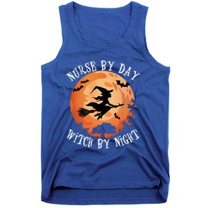 Funny Halloween Nurse By Day Witch By Night Nurse Gift Tank Top