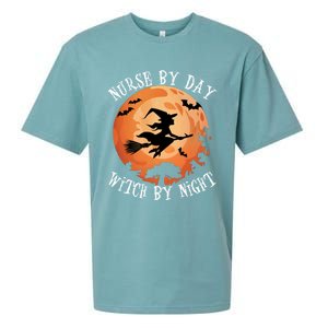 Funny Halloween Nurse By Day Witch By Night Nurse Gift Sueded Cloud Jersey T-Shirt